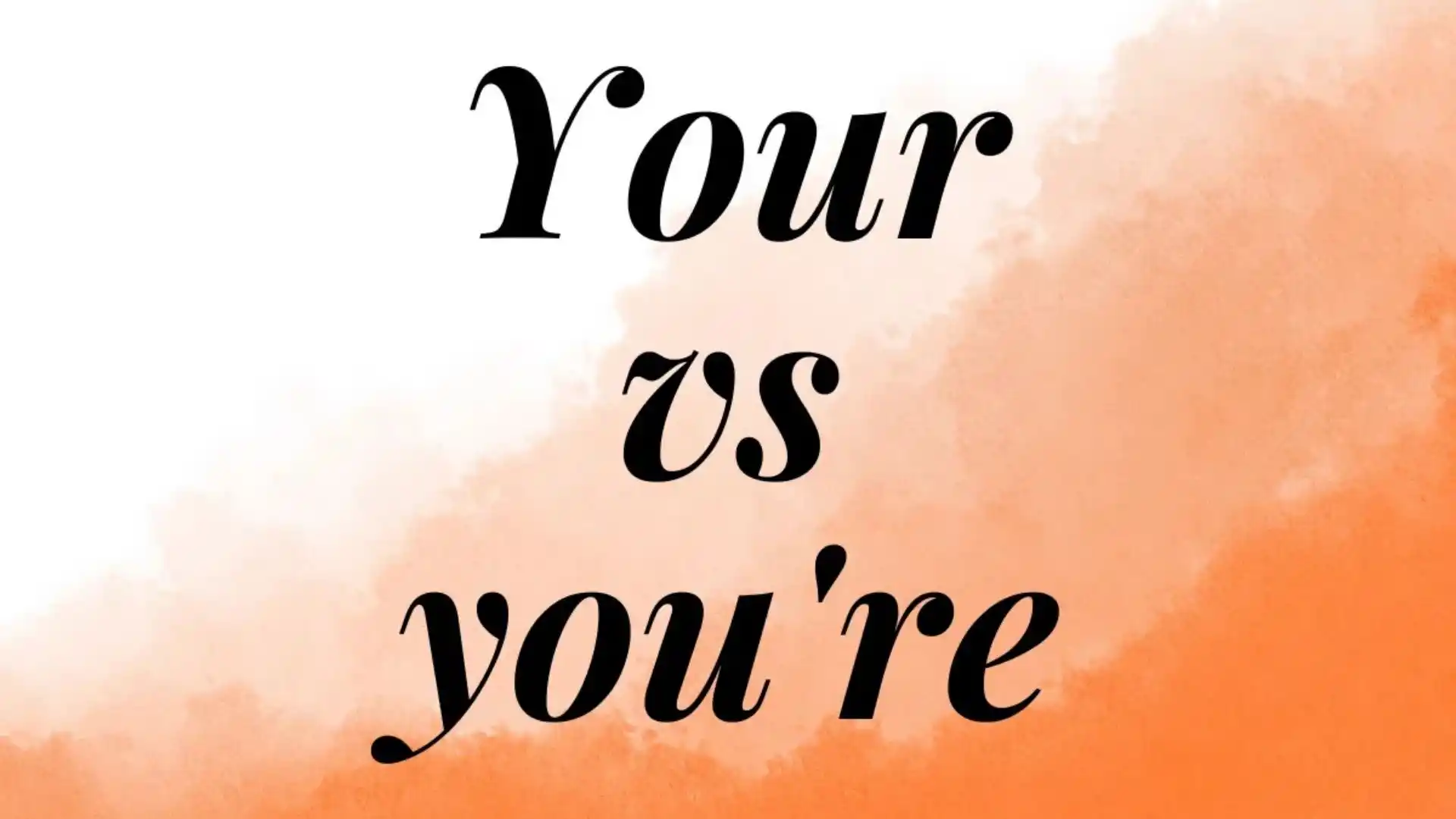 Your vs You'r